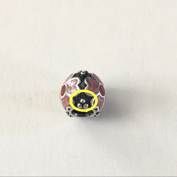 💕3/$85 925 Oxidized Silver & Pink Enamel Charm - Picture 6 of 10